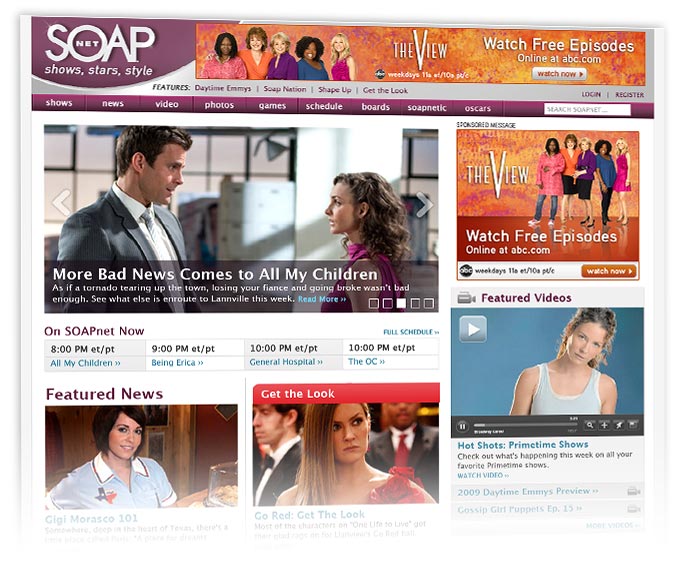 Home Page, SOAPnet 2009