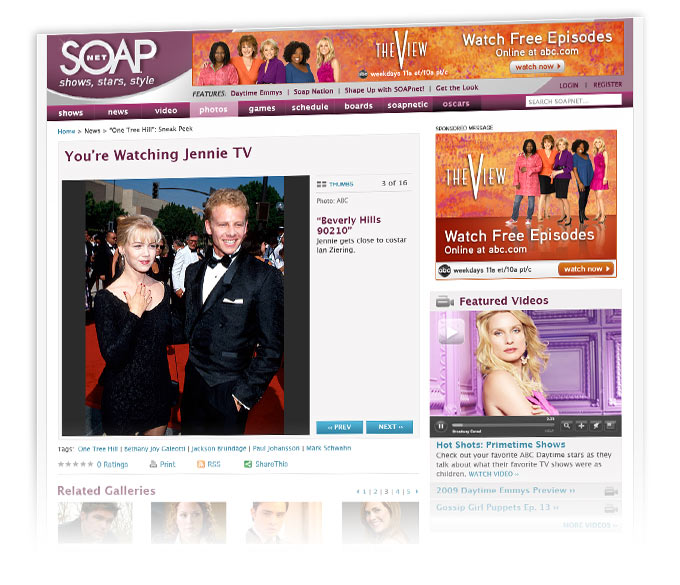 Photo Index and Gallery Page, SOAPnet 2009